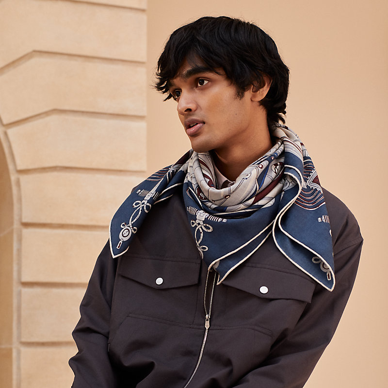 Neo Brandebourgs scarf 100 - Beige | Hermès Canada